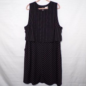 J. Jill Ponte Knit Striped Dress, Sz 3X